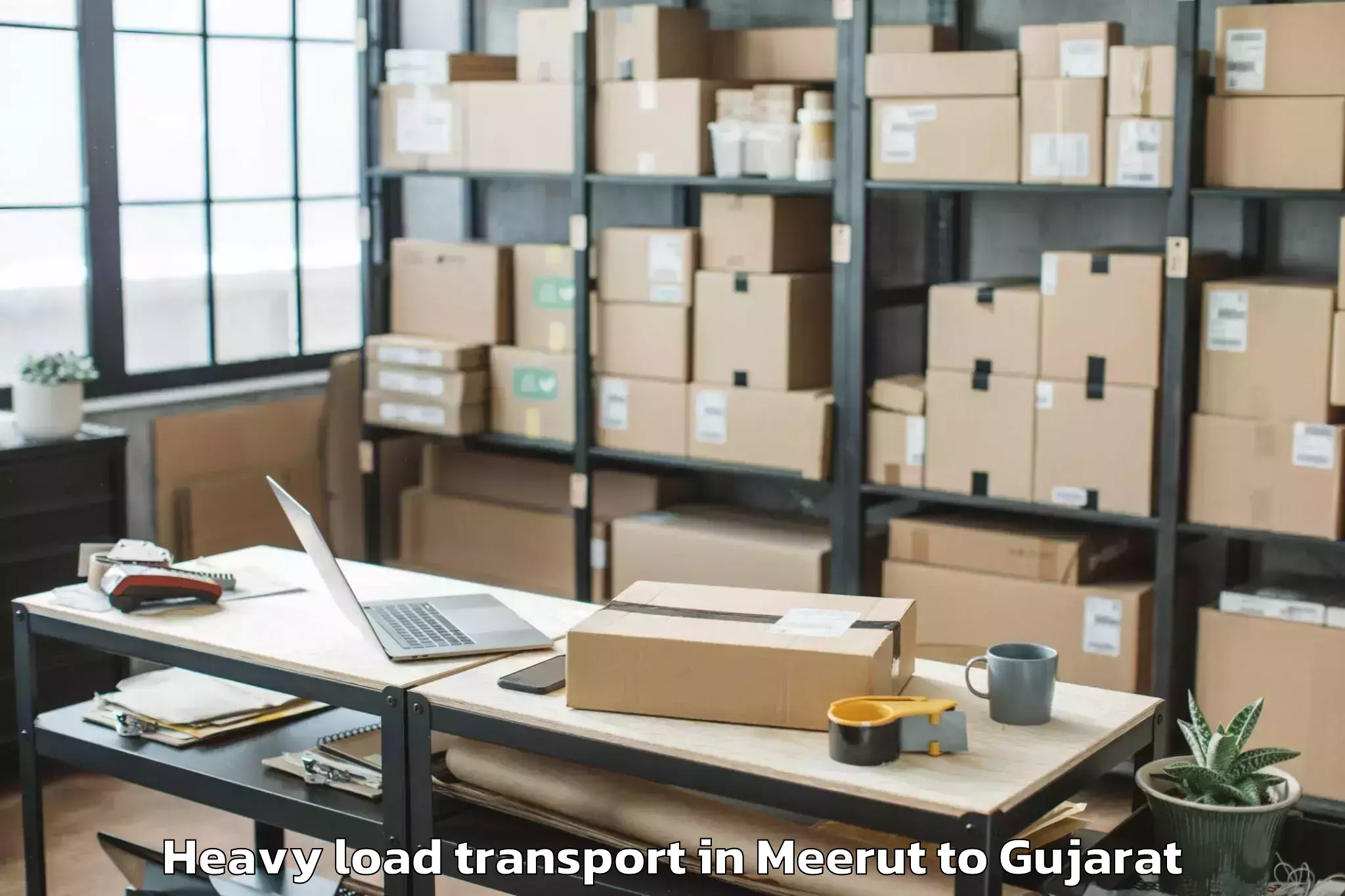 Hassle-Free Meerut to Vadodara Airport Bdq Heavy Load Transport